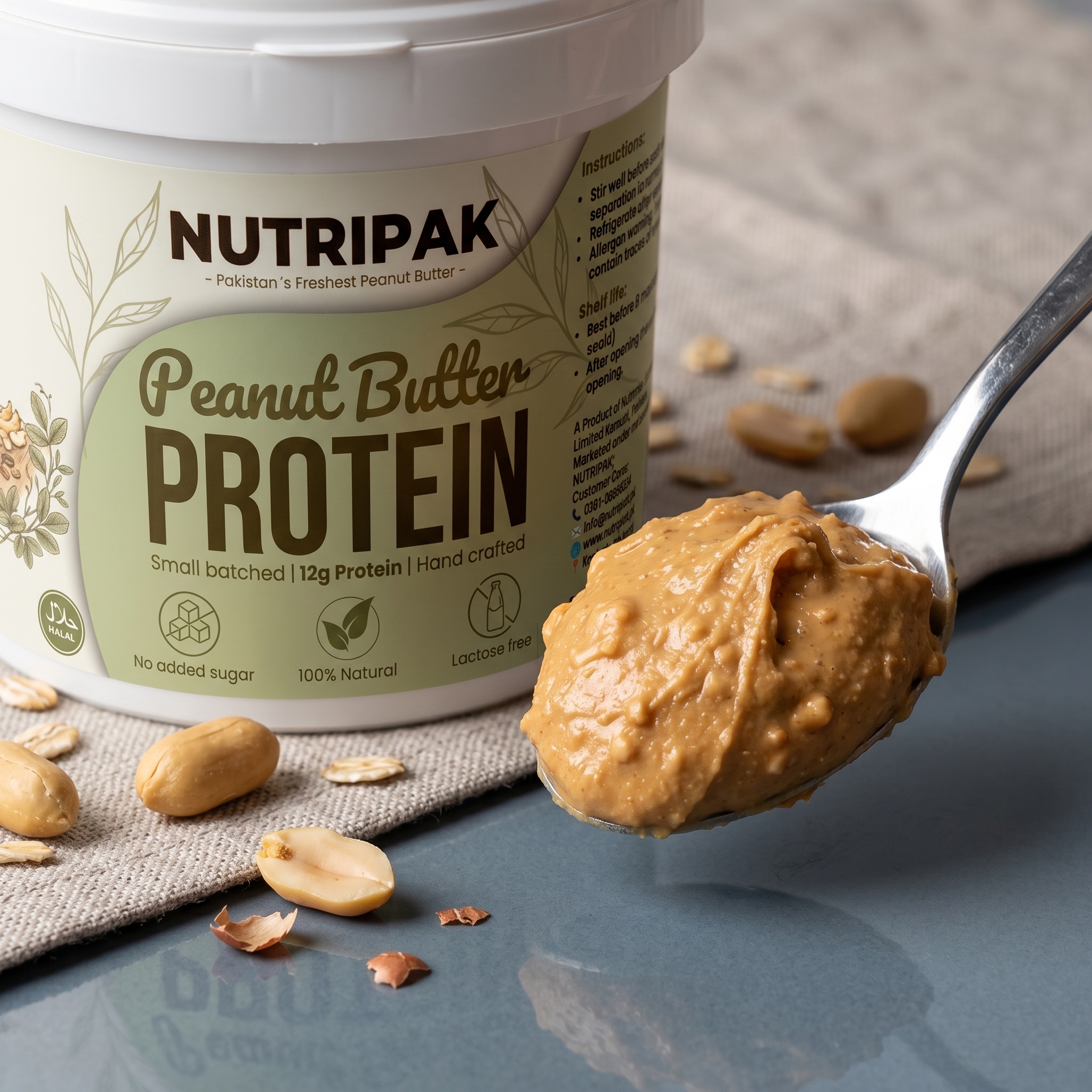 Nutripak Protein Peanut Butter 12g Protein, Lactose Free, Whey Free - Image 6