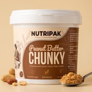 NutriPak Chunky Peanut Butter 500g jar - crunchy natural peanut butter Pakistan