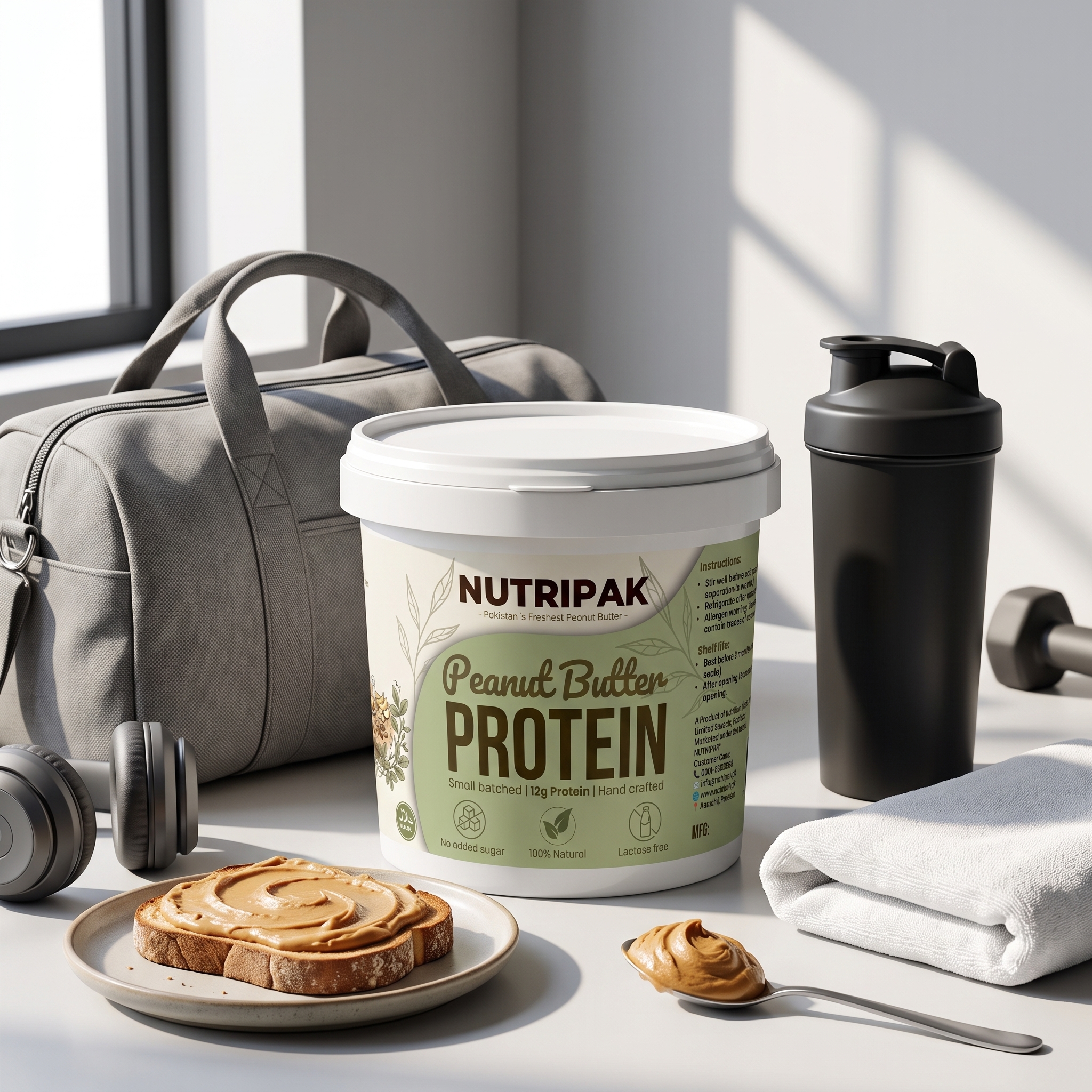 Protein peanut butter ingredients label - plant based protein isolate lactose free