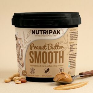 Buy Nutripak Smooth Peanut Butter online in Pakistan. 100% natural, no added sugar, no palm oil. Made from Pakistani peanuts since 2019. Order now!